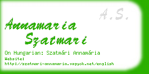 annamaria szatmari business card