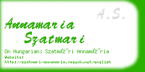 annamaria szatmari business card